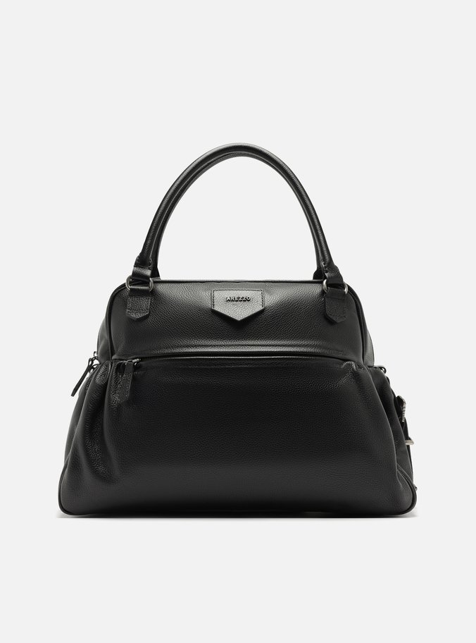 Bolsa Tote Preta Couro Grande Bolso