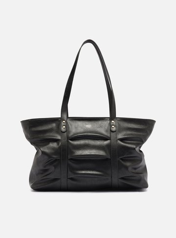 Arezzo — Bolsa Shopping Preta Grande Franzida