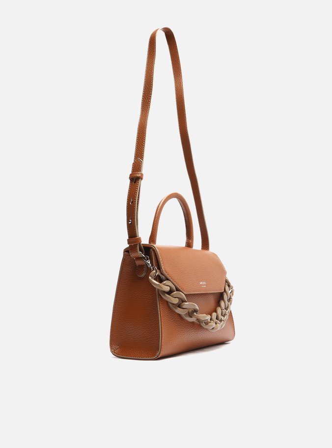 Bolsa Satchel Marrom Iara Média Cúrcuma