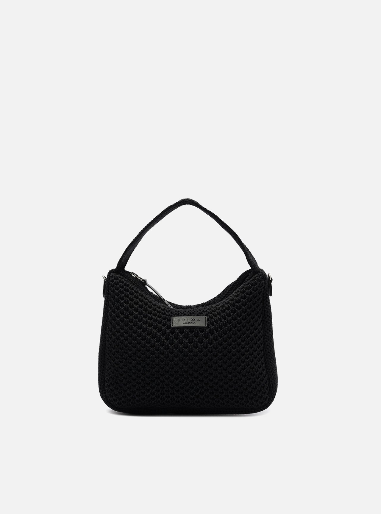Clutch Preta Pequena Multimaterial Brizza — foto 1