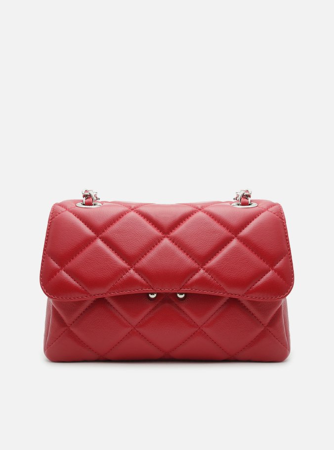 Bolsa Tiracolo Vermelha Couro Mizz Média