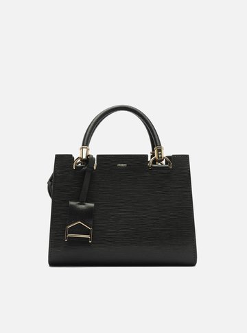 Arezzo — Bolsa Tote Preta Couro Abraccio Média