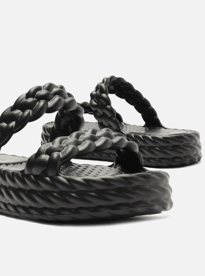 Sandália Preta Flatform Marrocos Up