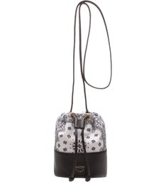 Bolsa Tiracolo Ciccia Paisley Branca e Preta