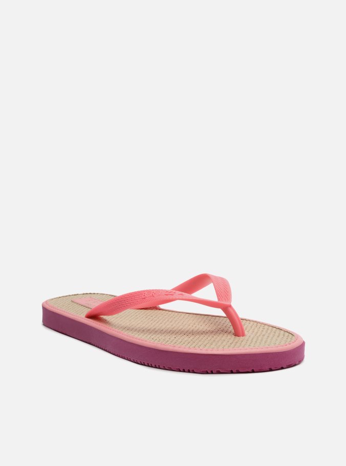 Chinelo de Dedo Rosa Palmilha Palha Brizza Color