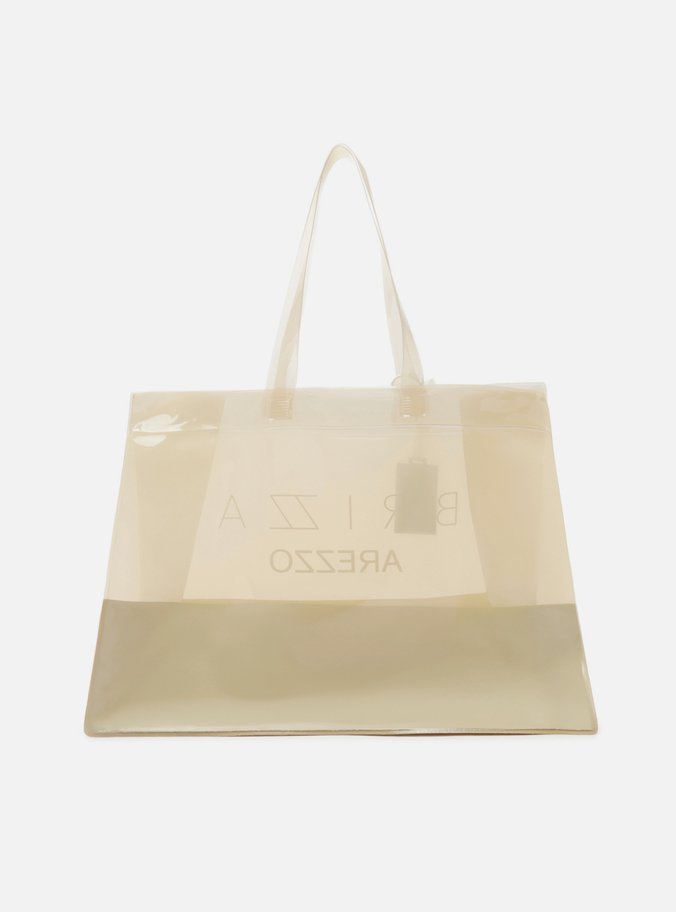 Bolsa Shopping Cinza Vinil Liz Logo Grande