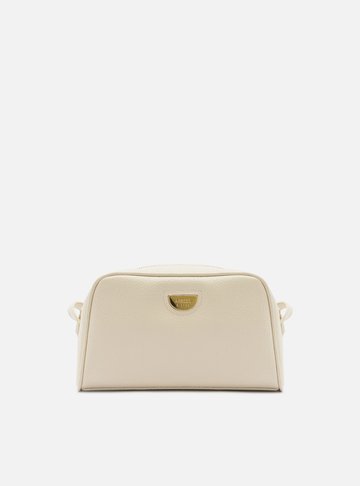 Bolsa Tiracolo Branca Média Tag Metal