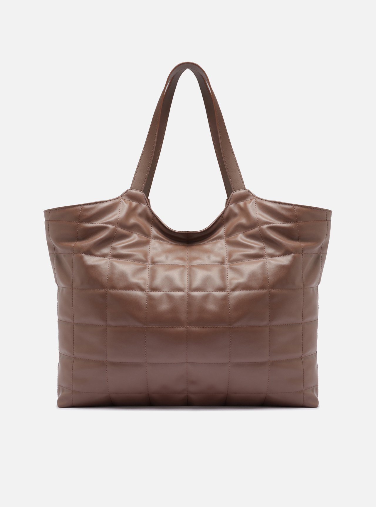Bolsa Shopping Marrom Grande Matelassê — foto 1