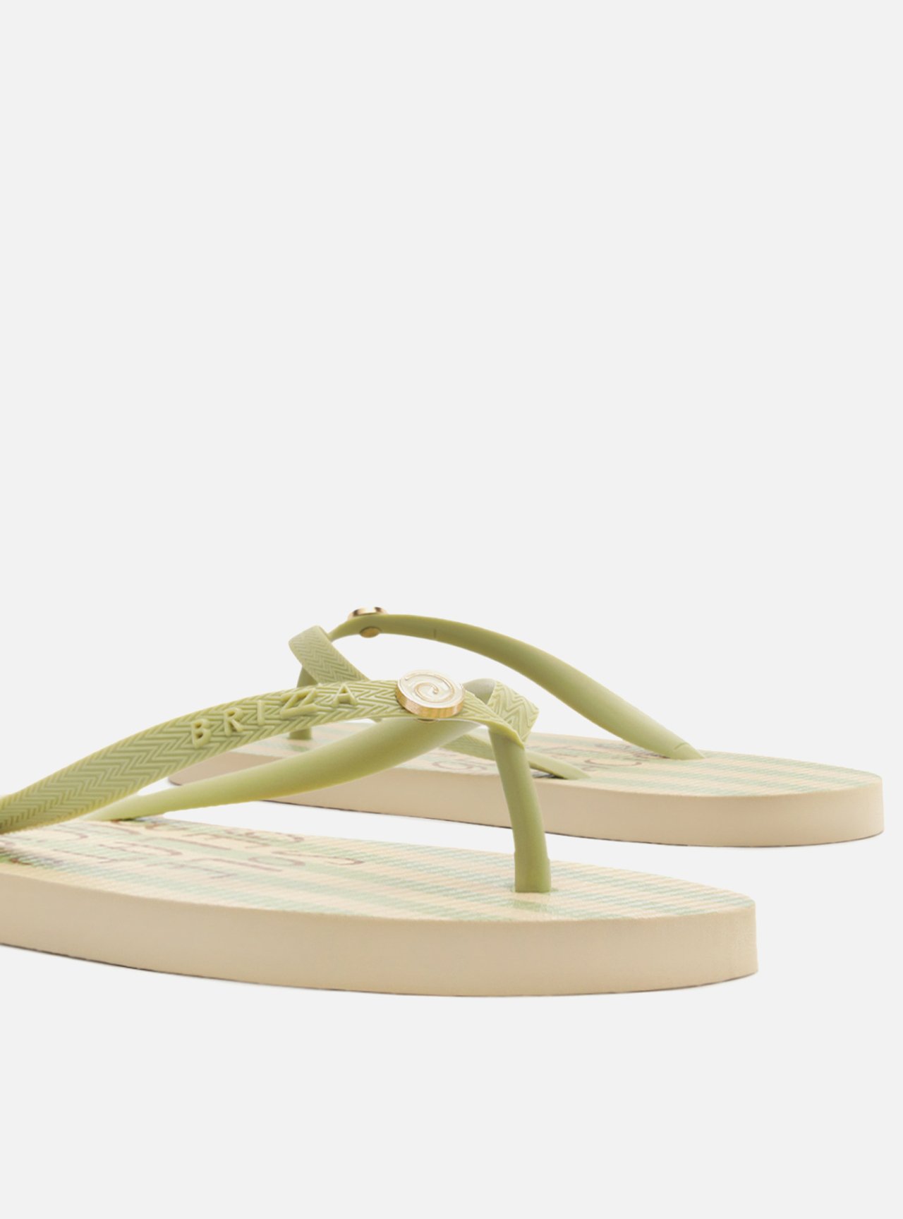 Chinelo de Dedo Verde Listrado Easy Bacio Di Latte — foto 4
