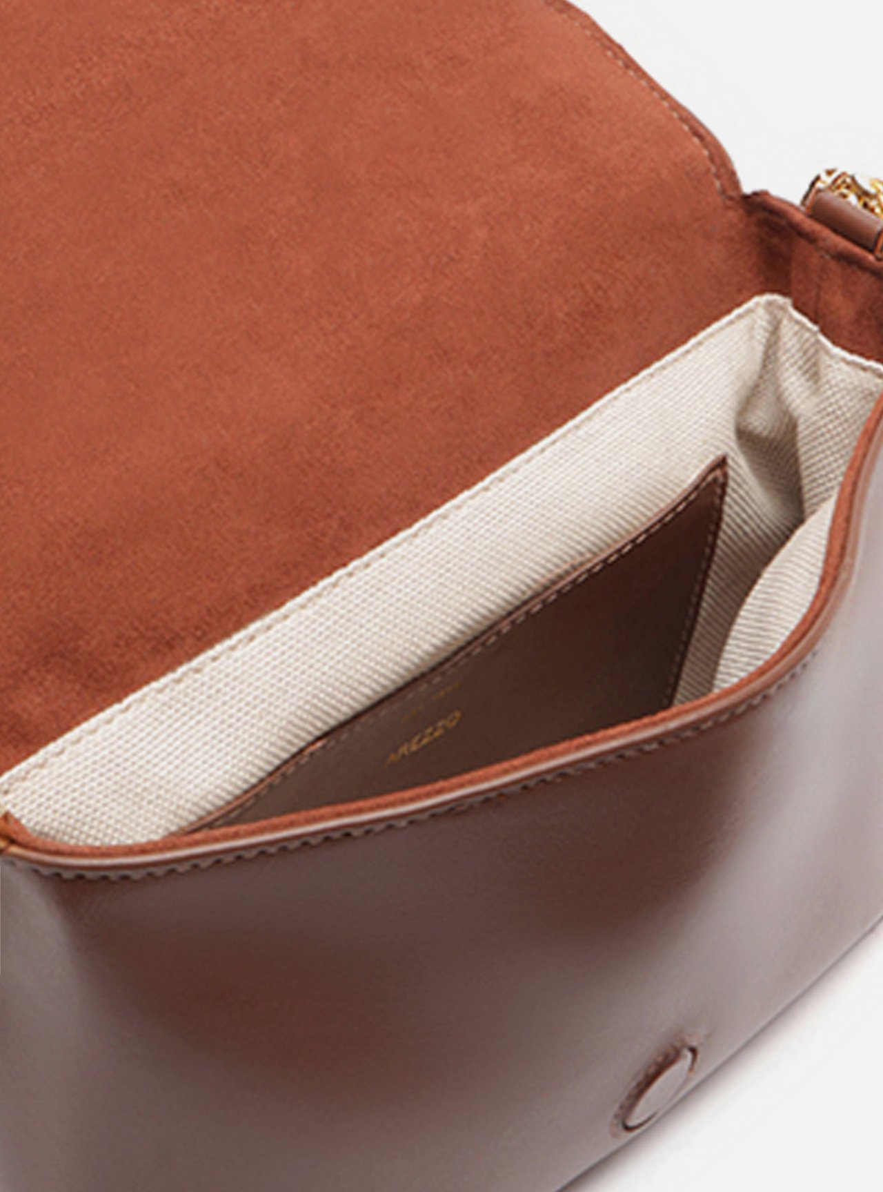 Bolsa Tiracolo Marrom Couro Pequena Matelassê — foto 4