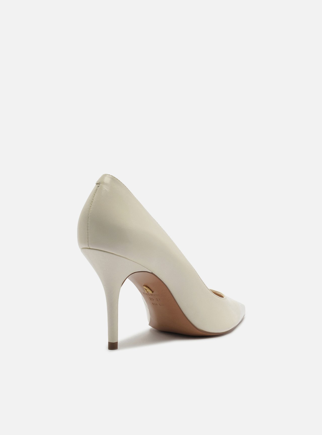 Scarpin Branco Couro Salto Fino Verniz — foto 3