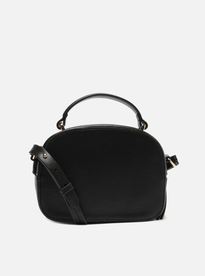 Bolsa Tiracolo Preta Pequena Arredondada
