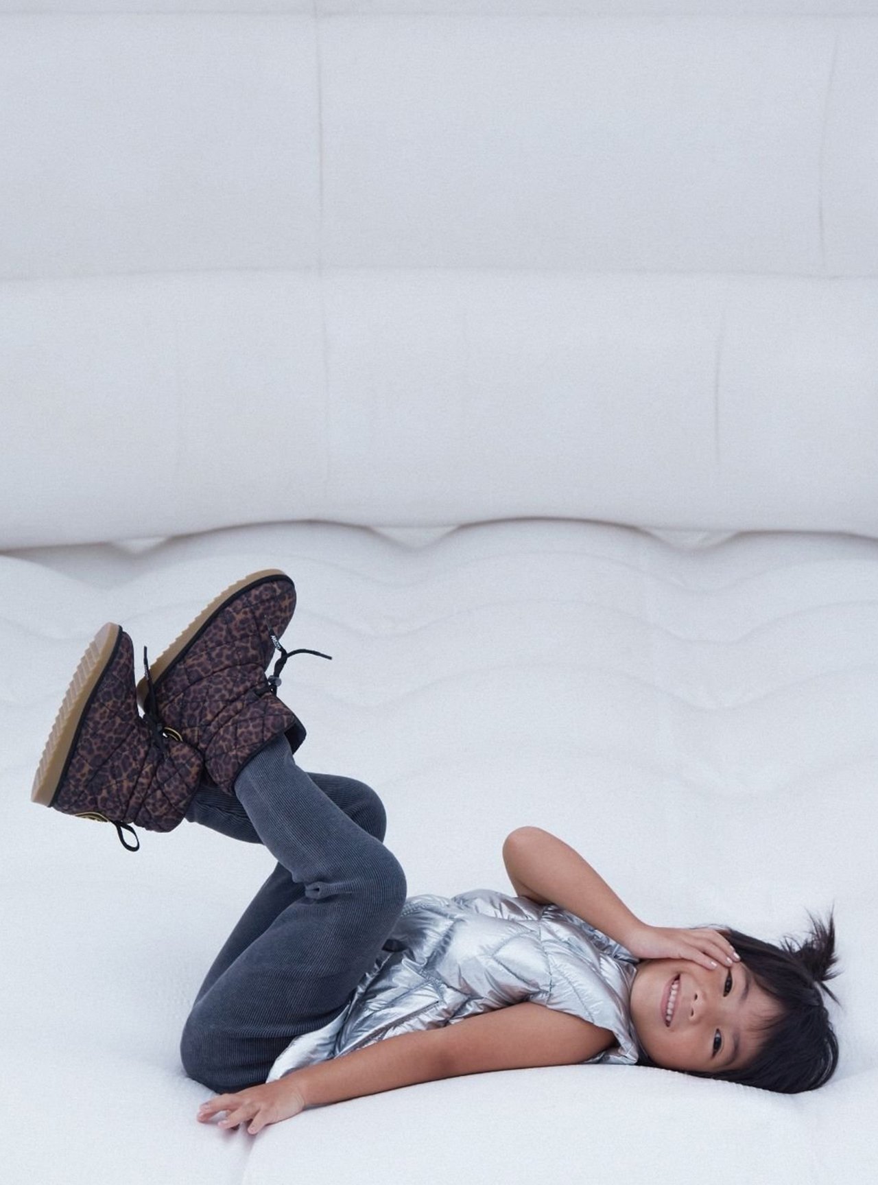 Bota Infantil Animal Print Nylon Estofada Arezzo