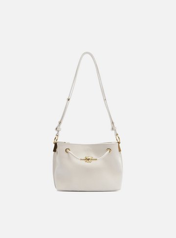 Bolsa Tiracolo Branco Couro Helena Pequena