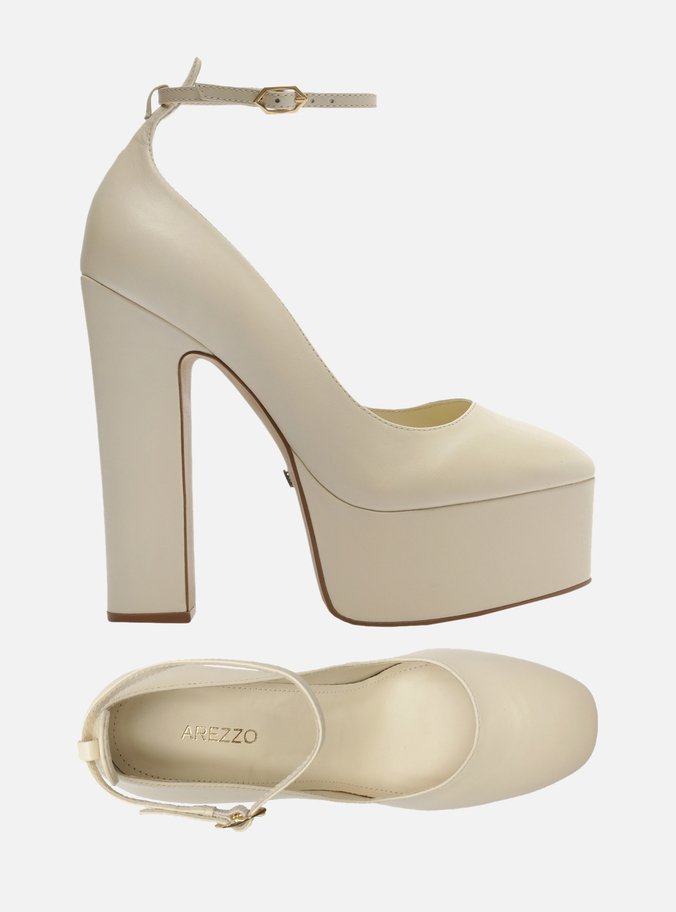 Sandália Off-White Couro Meia Pata Madison