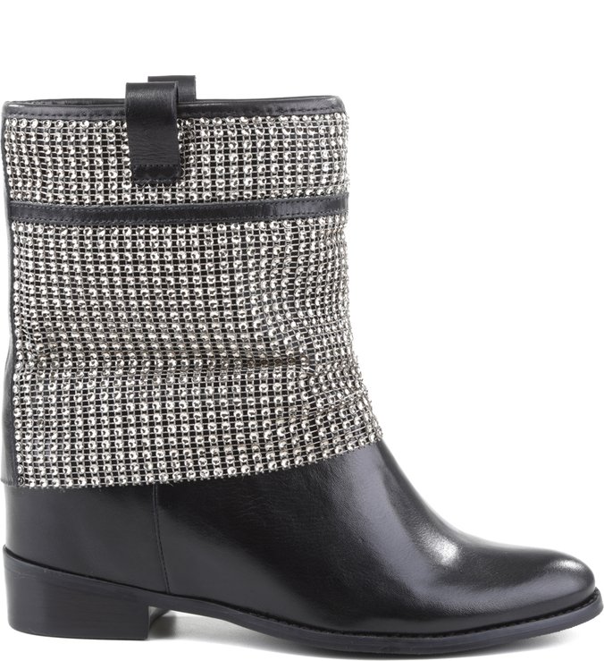 Bota Malha Metal Preta