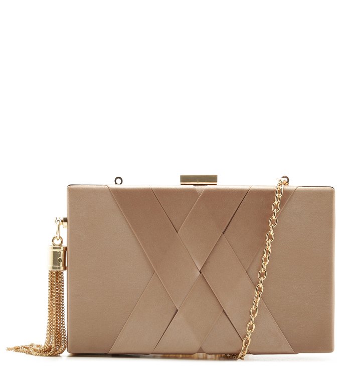 Clutch Cetim Corrente Pequena Nude