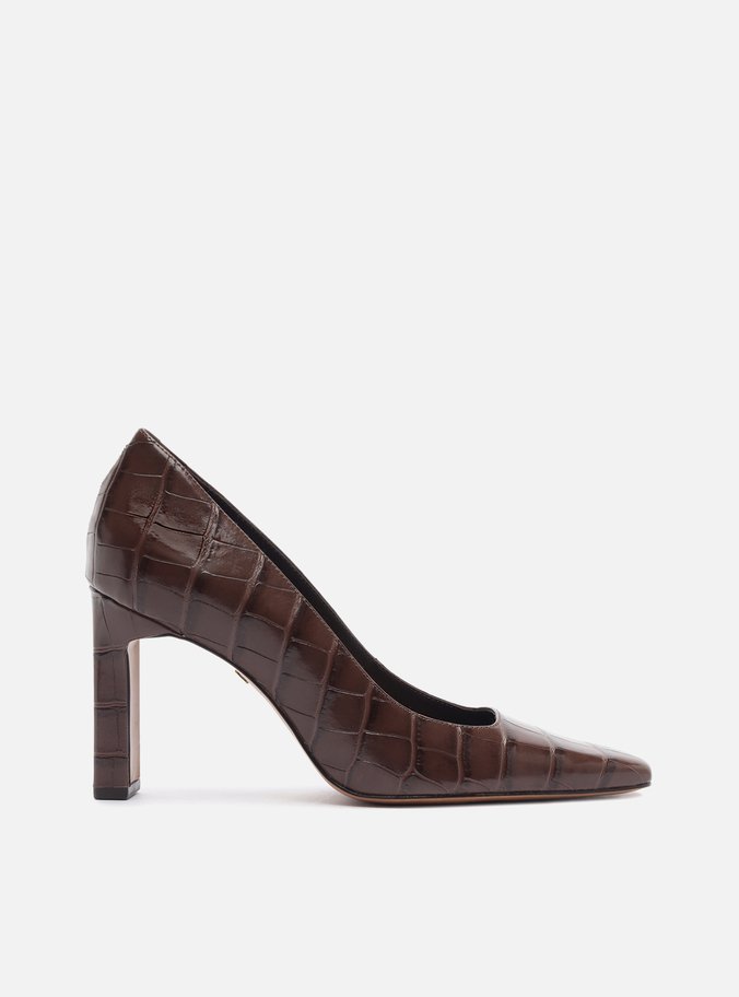 Scarpin Marrom Salto Bloco