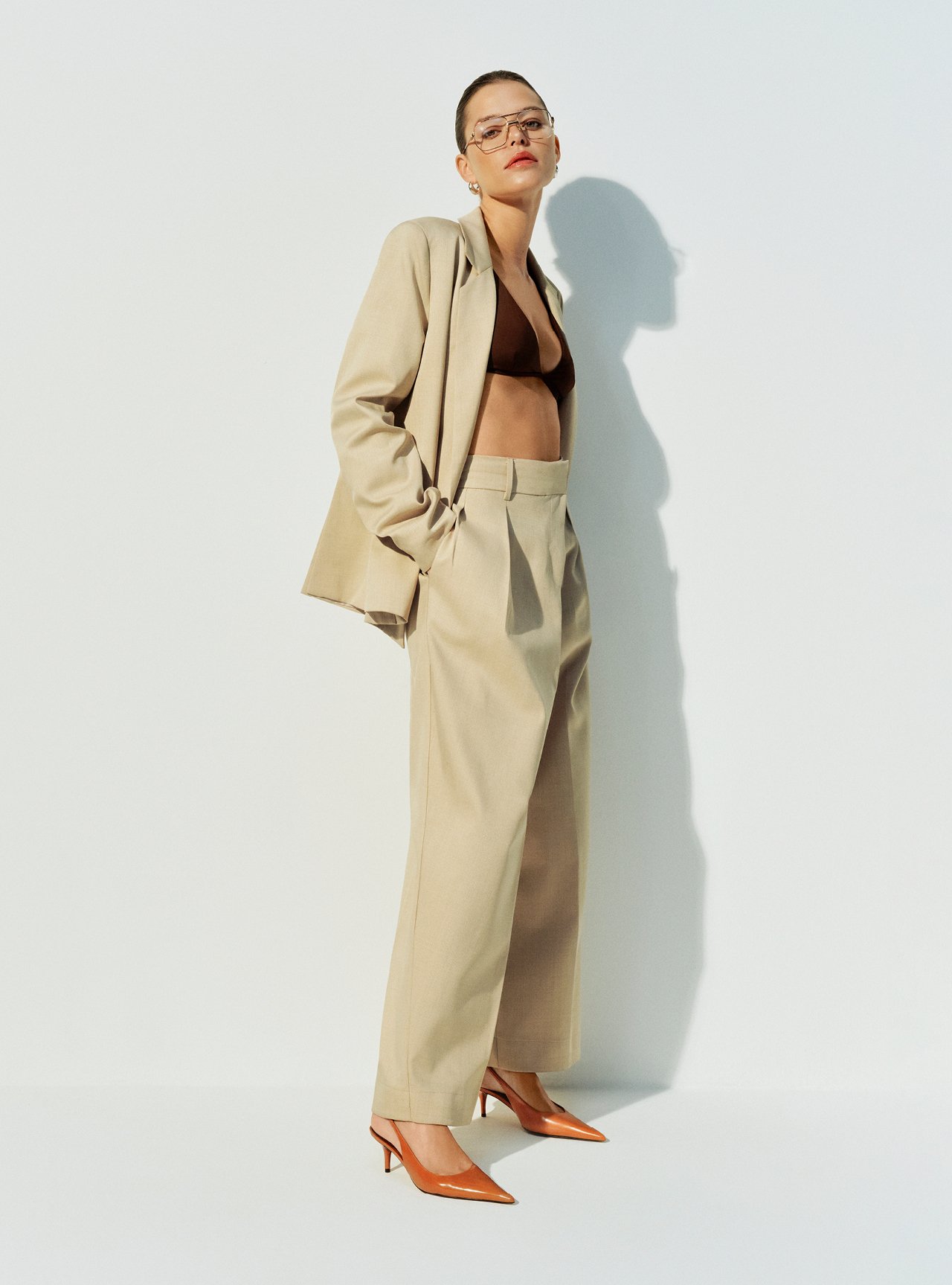 Scarpin Laranja Salto Fino Slingback — foto 1