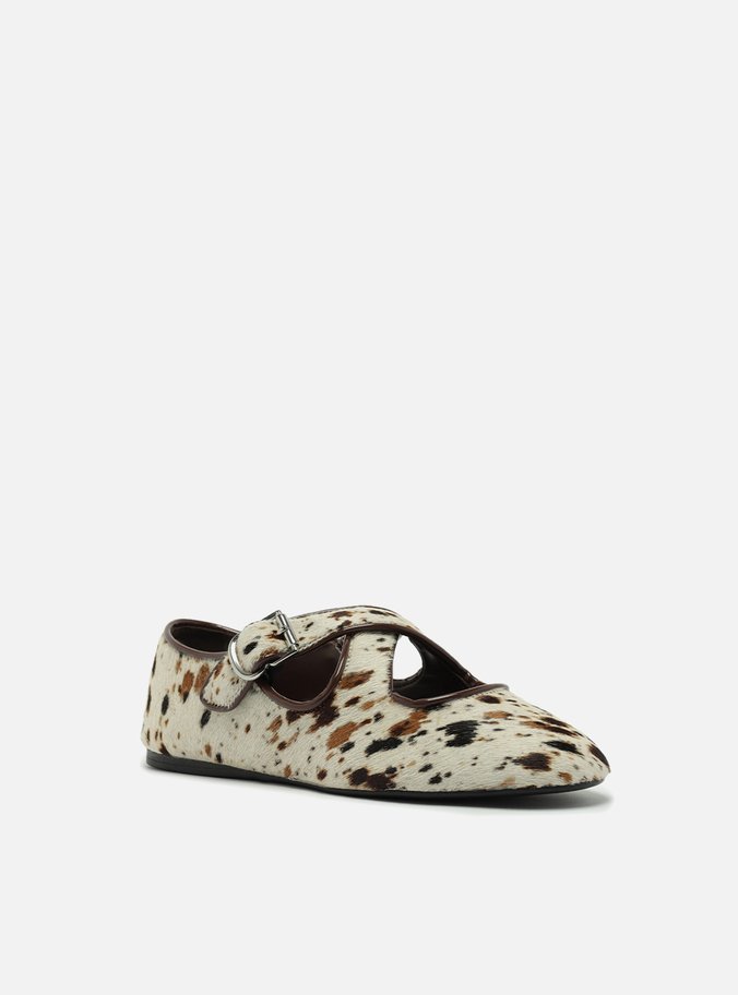 Sapatilha Animal Print Tiras Cruzadas