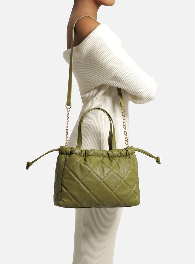 Bolsa Tote Verde Pequena Maxi Matelassê