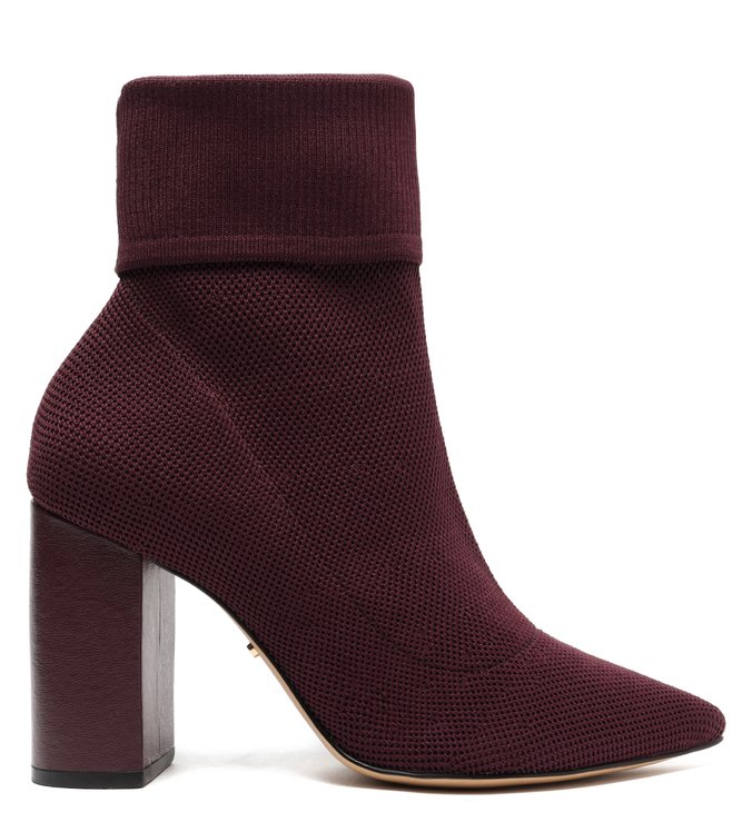 Skinny Boot Roxa Knit Cano Curto Bico Fino