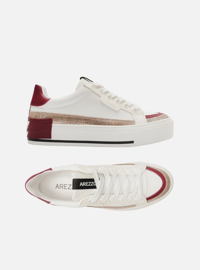 Tênis Branco Flatform Amarração Platino
