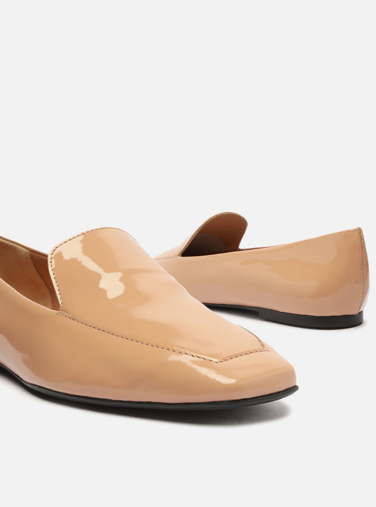 Mocassim Nude Verniz Bico Quadrado Easy — foto 4