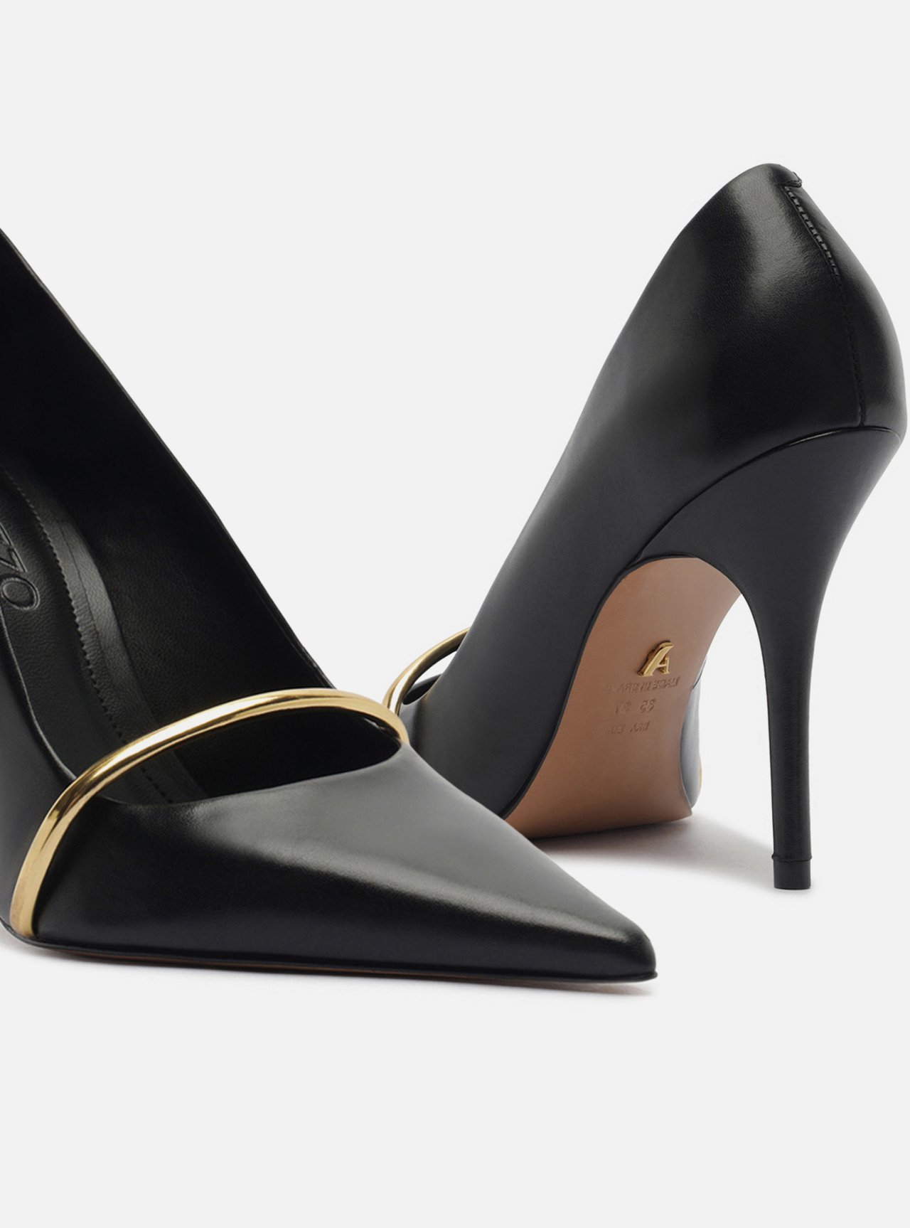 Scarpin Preto Salto Fino Metais — foto 4