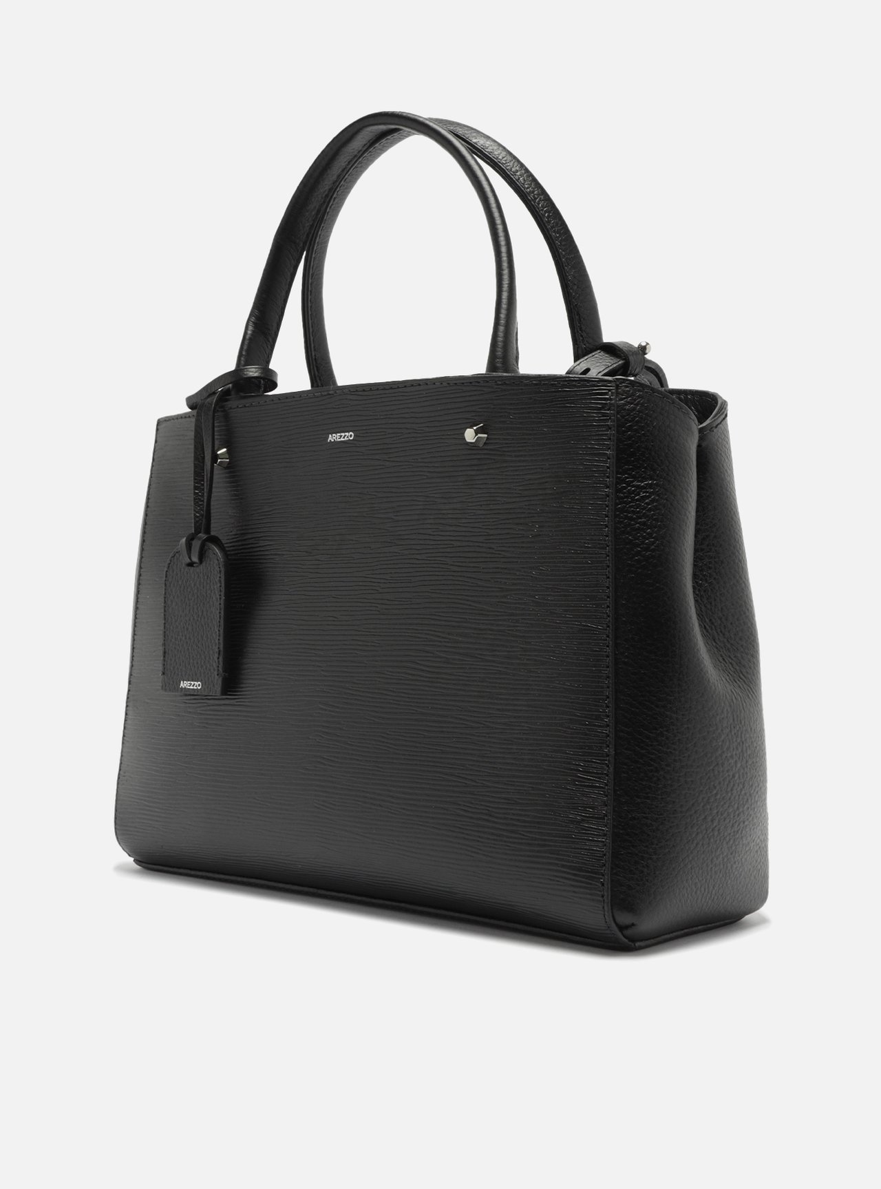 Bolsa Couro Tote Média Bella Preta — foto 2