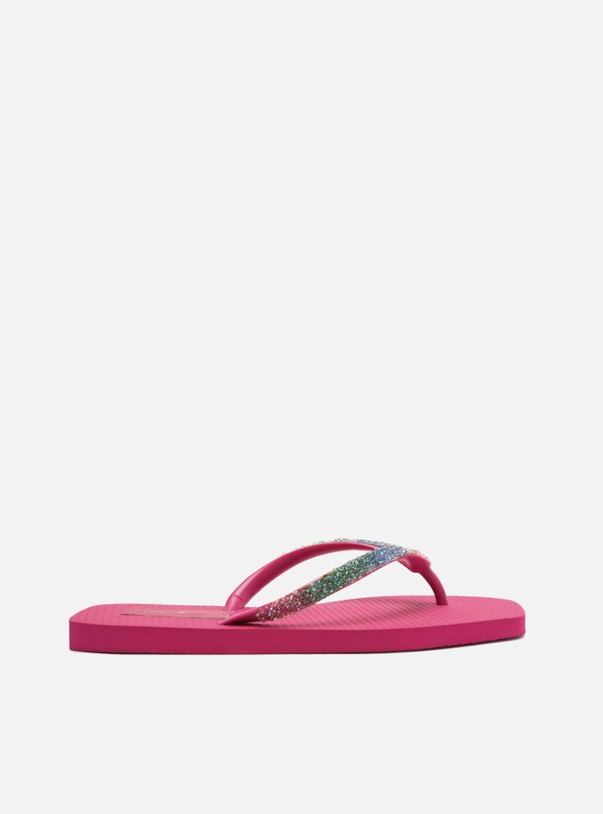 Chinelo de Dedo Roxo Tiras Color Square Brizza Triya