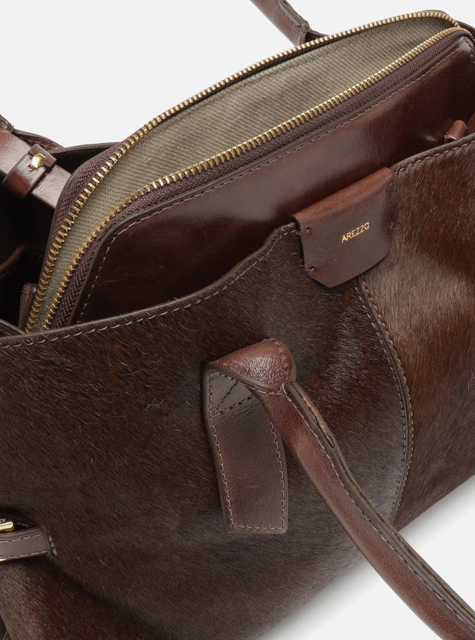 Bolsa Tote Marrom Pelo Couro Grande