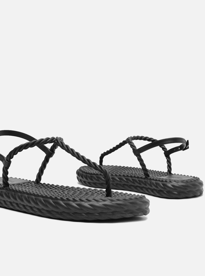 Sandália Preta Slim Marrocos Brizza
