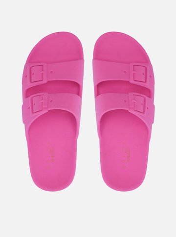 Chinelo Slide Rosa Fivelas Brizza