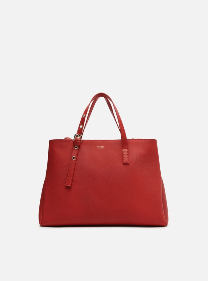 Bolsa Tote Vermelha Média Alça Fivela