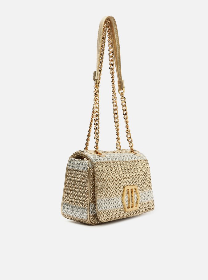 Bolsa Tiracolo Metalizada Trama Emma Média