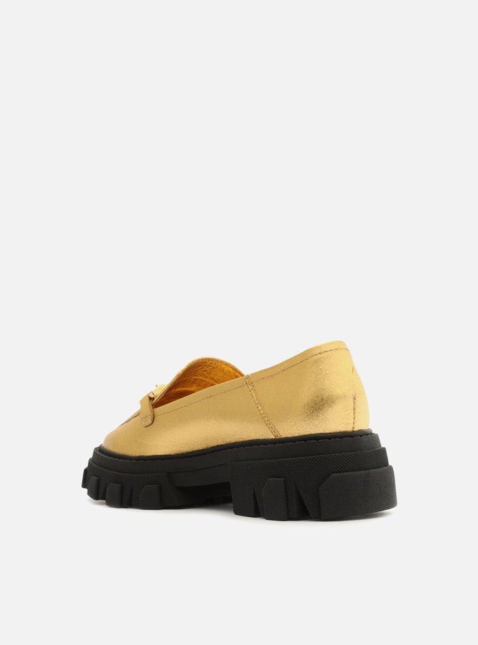 Mocassim Infantil Dourado Tratorado Bridão Bambini