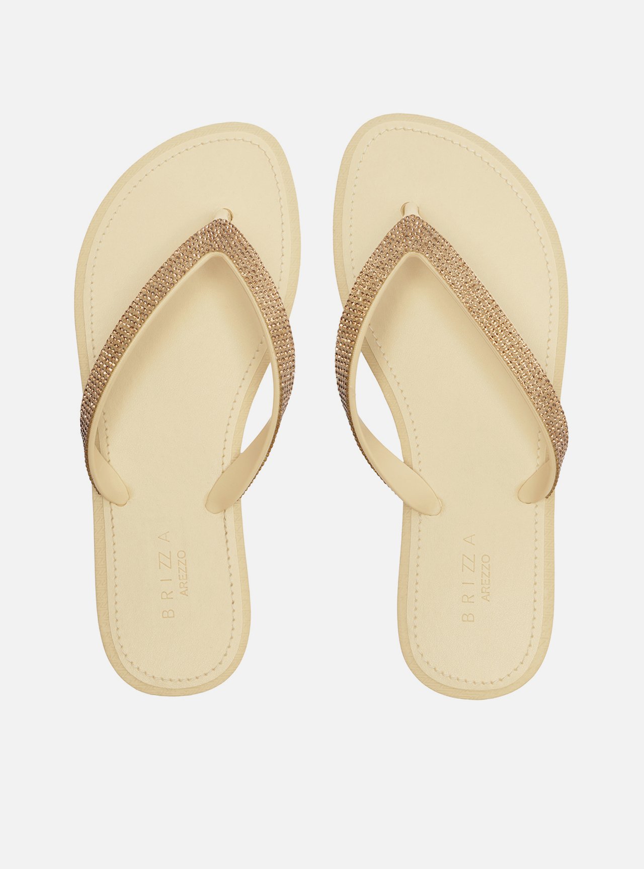 Chinelo Off-White Brizza Strass — foto 1