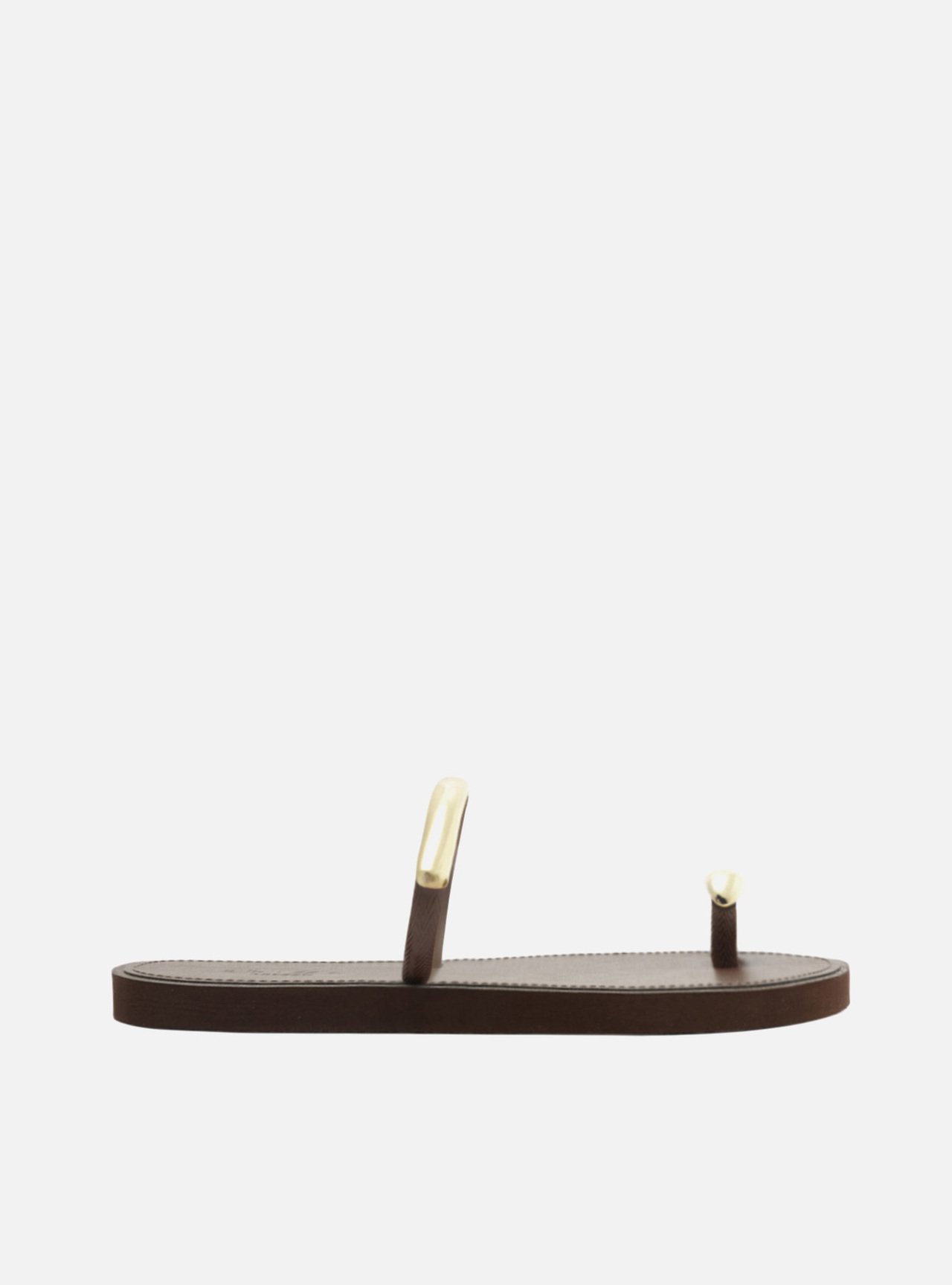 Sandália Rasteira Marrom Brizza — foto 3