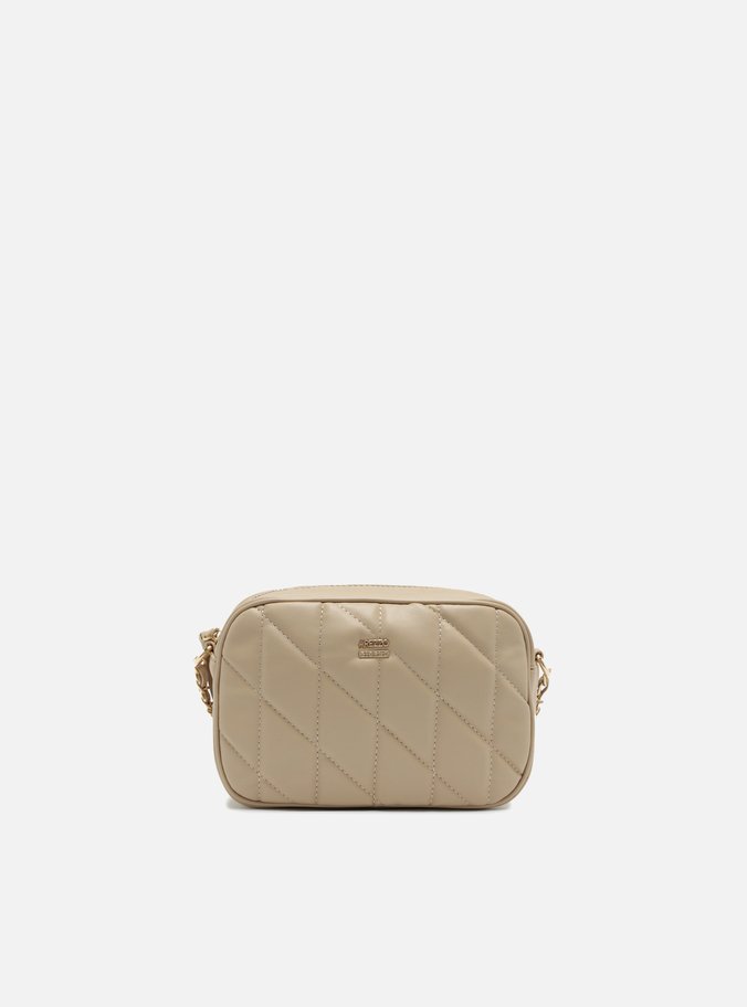 Bolsa Tiracolo Bege Pequena Costuras