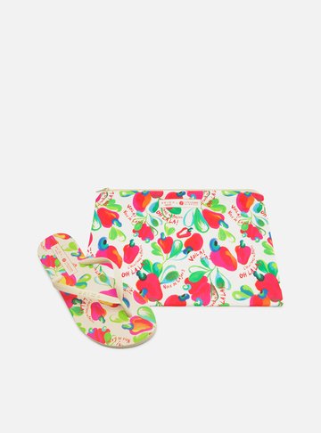 Arezzo — Chinelo de Dedo Branco Caju Collab Loccitane