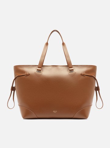 Bolsa Shopping Marrom Grande Cantoneiras