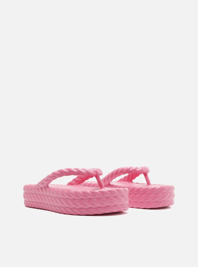 Sandália Rosa Flatform Marrocos Mid