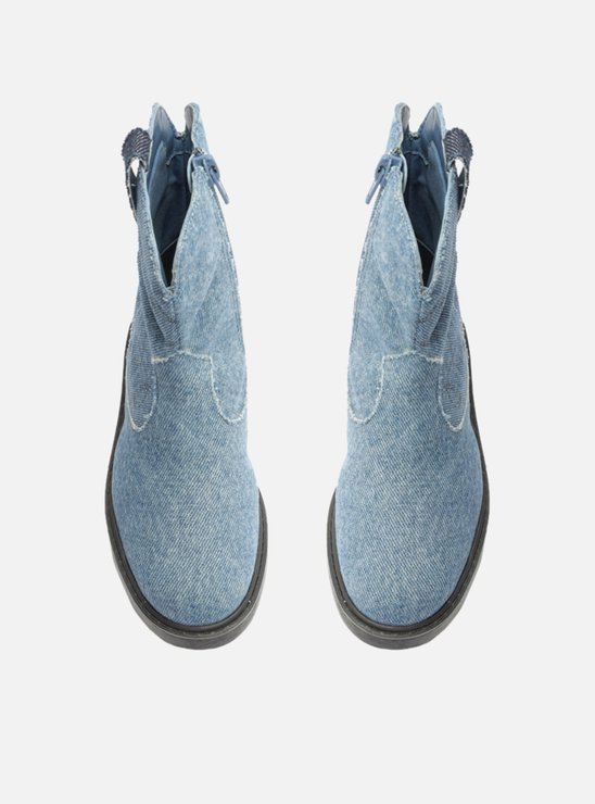 Bota Infantil Jeans Cano Médio Western Georgia
