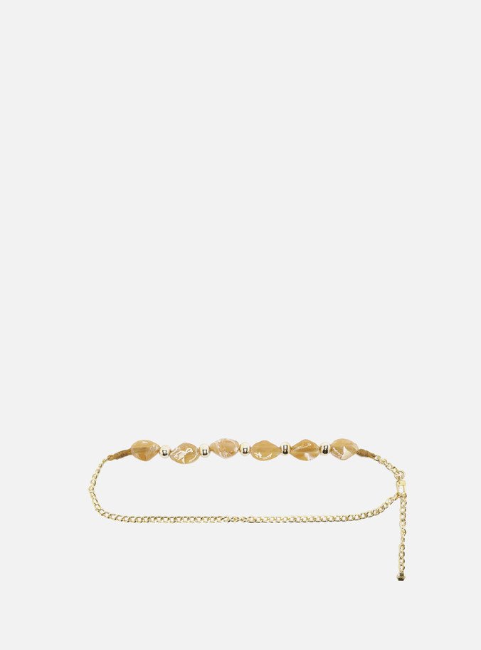 Cinto Corrente Dourado Pedras