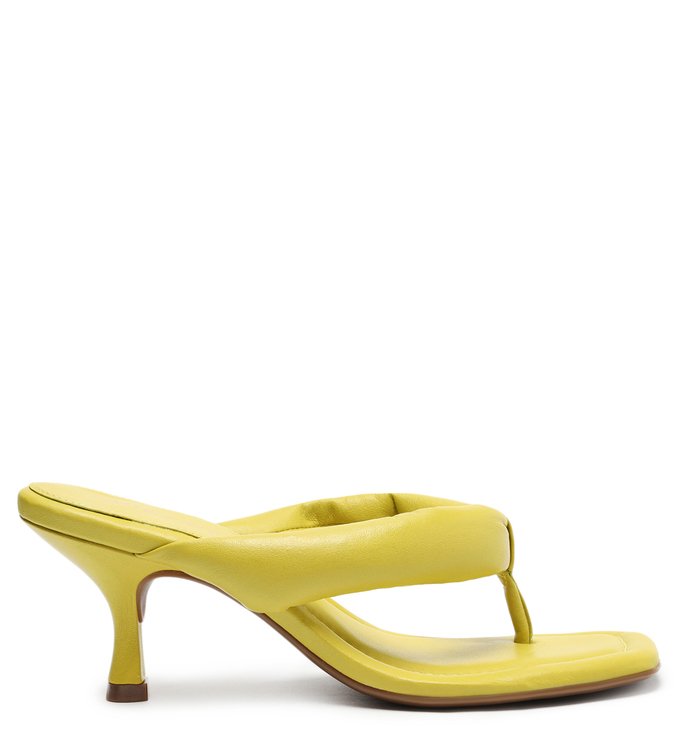 Sandália Verde Salto Fino Flip-Flop