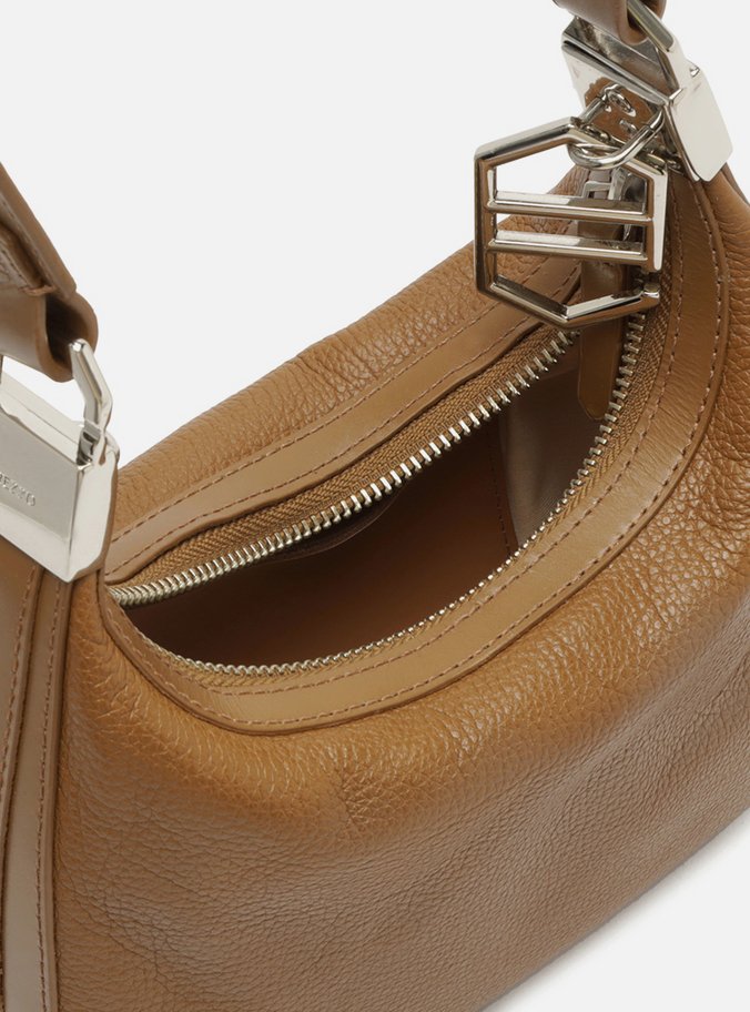 Bolsa Tiracolo Marrom Couro Harper Pequena