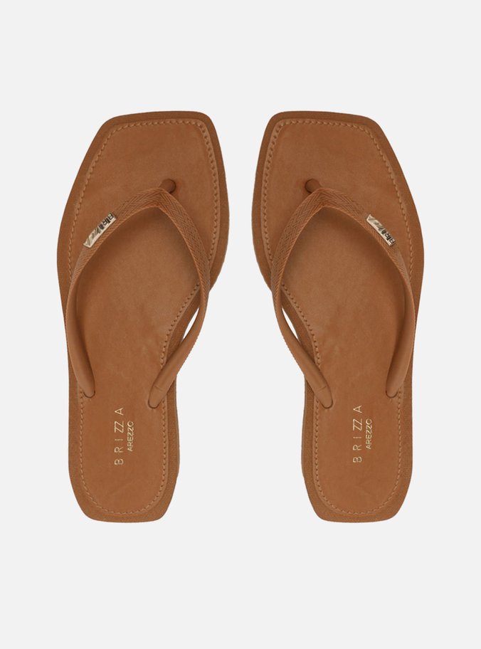 Chinelo de Dedo Marrom Square Recouro Brizza