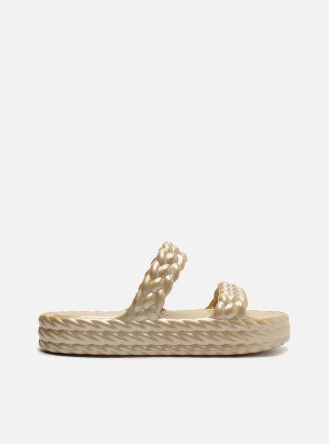 Sandália Dourada Flatform Marrocos Up
