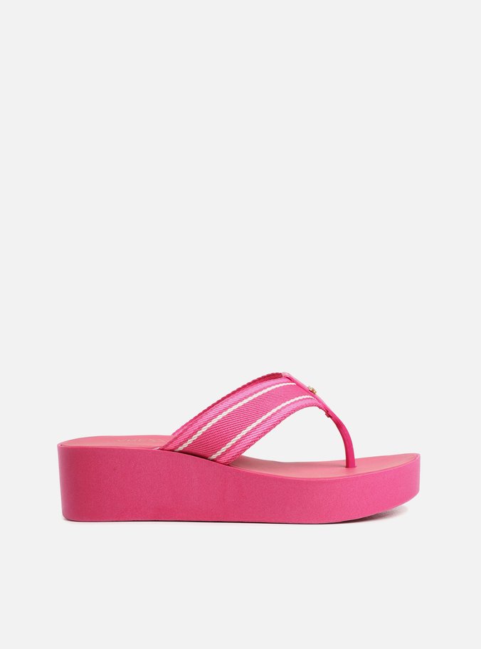 Chinelo Rosa Flatform Gorgurão Brizza